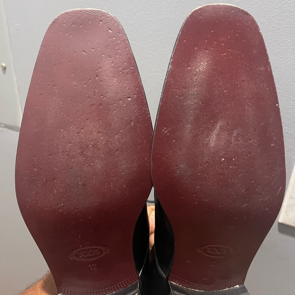 Tod’s Black Dress lace ups shoes Sz 12 - Picture 7 of 13